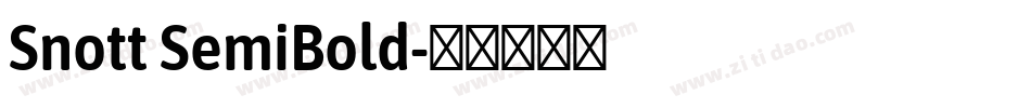 Snott SemiBold字体转换